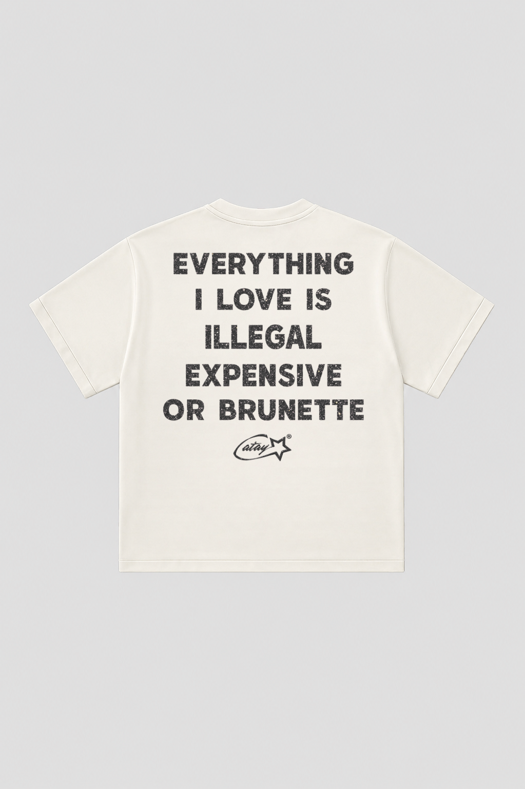 T-shirt Boxy fit  "everything i love is expensive or brunette"