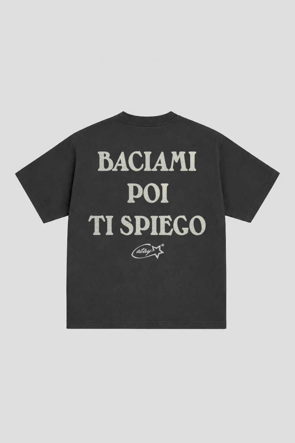 T-shirt "baciami poi ti spiego" Black