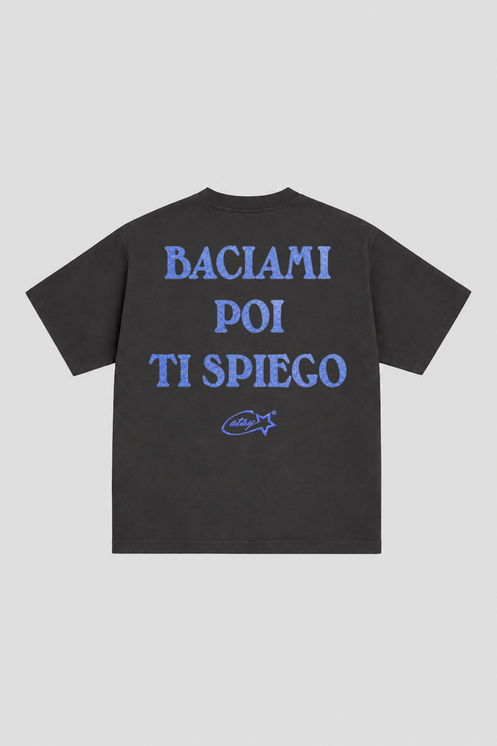 T-shirt "baciami poi ti spiego" Black
