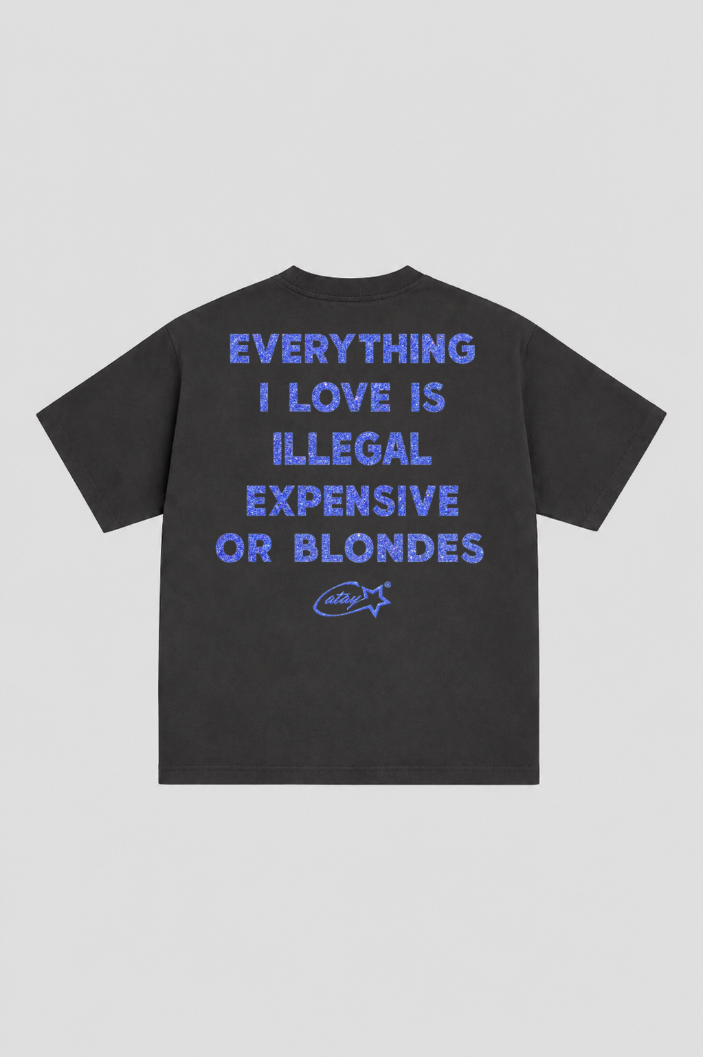 T-shirt "everything i love is illegal expensive or blondes" Black