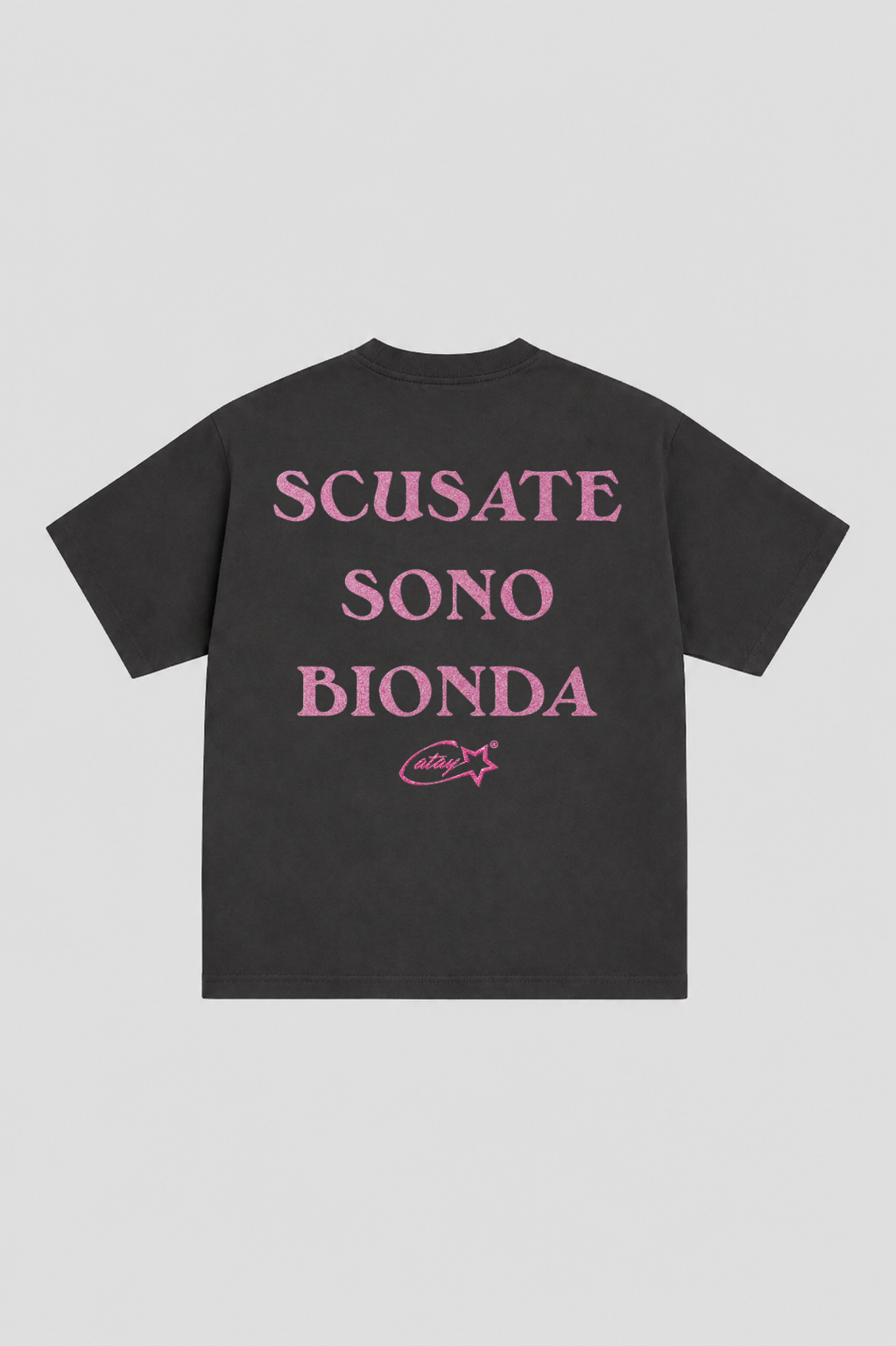T-shirt "scusate sono bionda" Black