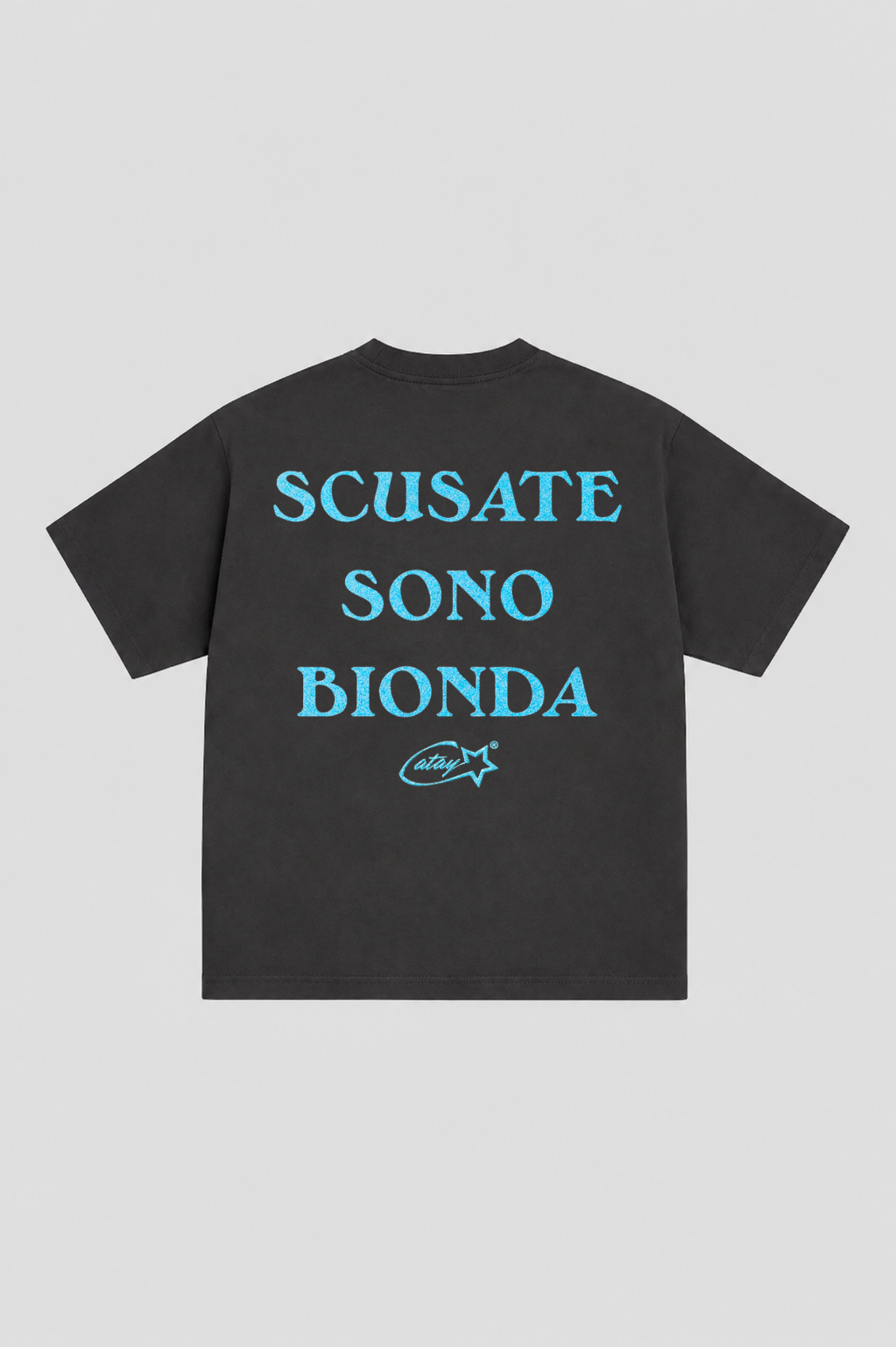 T-shirt "scusate sono bionda" Black