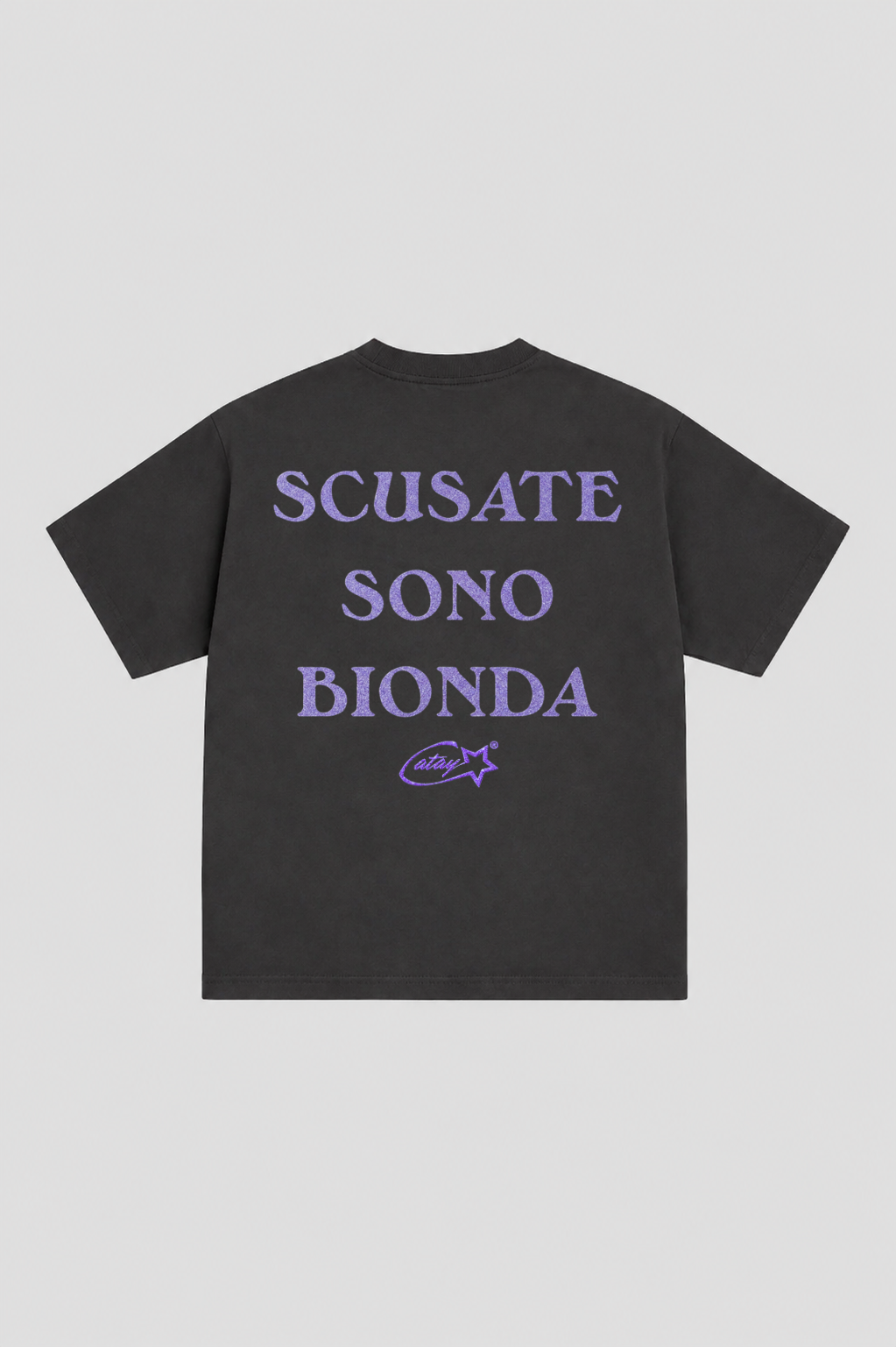 T-shirt "scusate sono bionda" Black