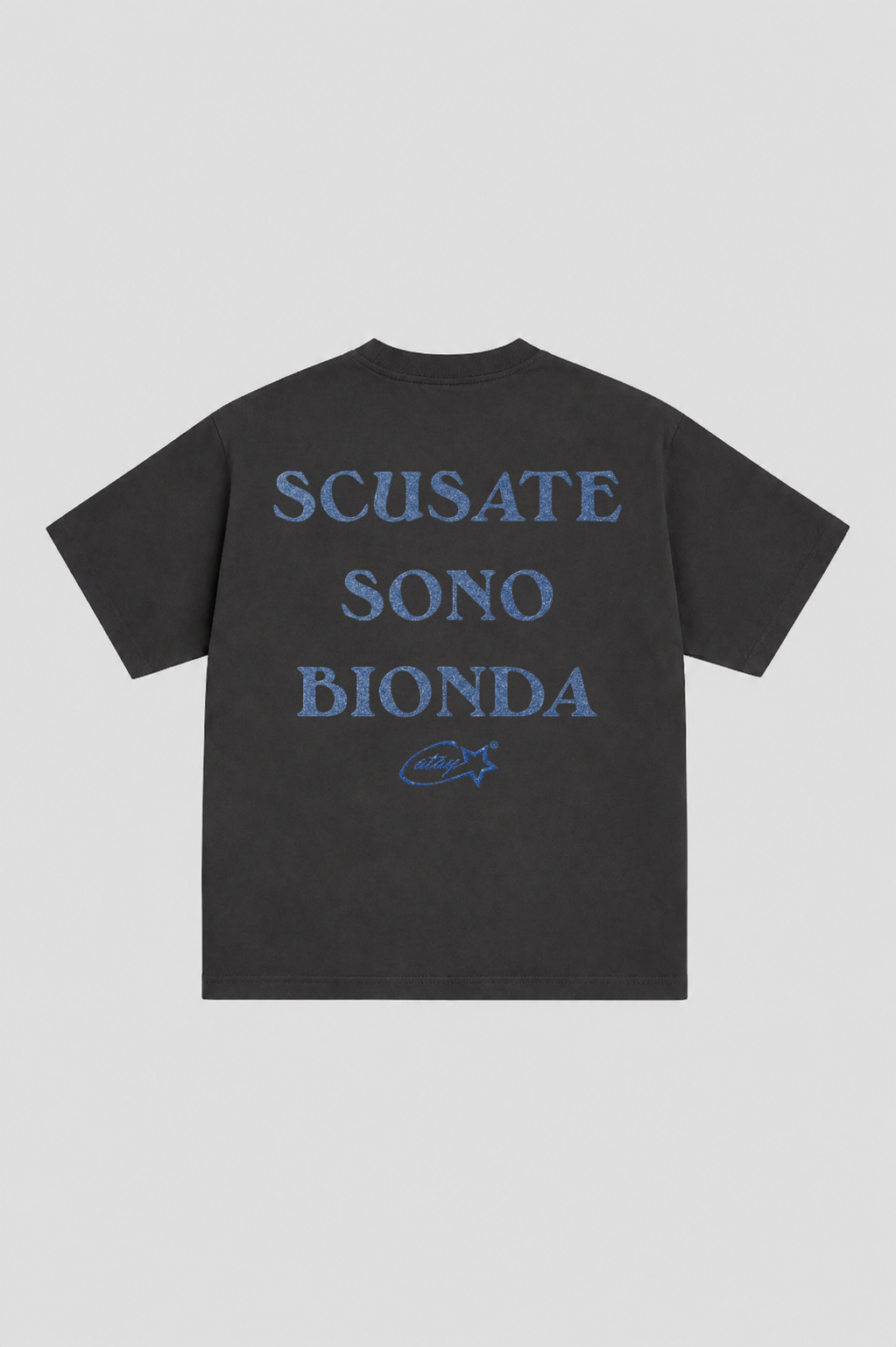 T-shirt "scusate sono bionda" Black