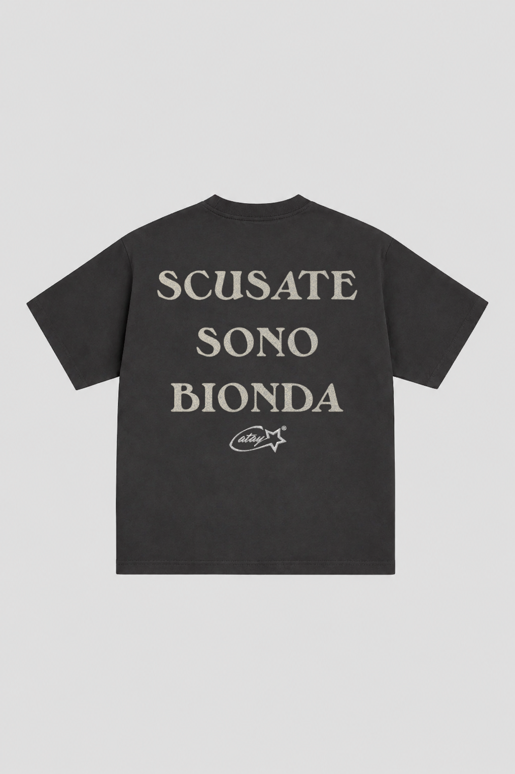 T-shirt "scusate sono bionda" Black