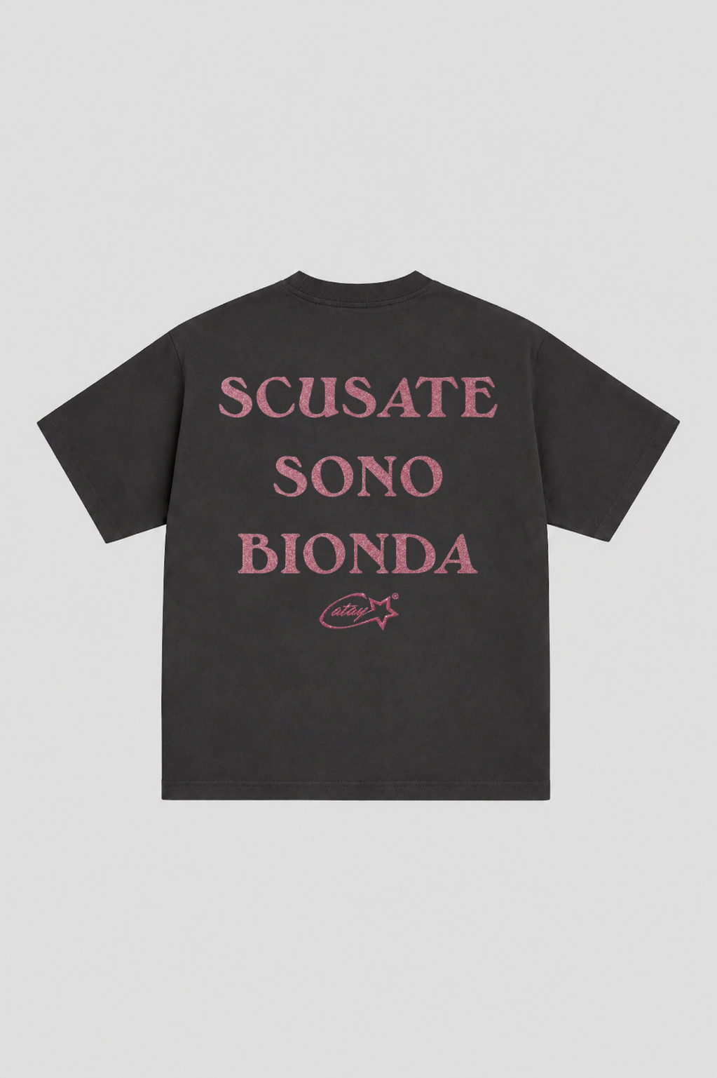 T-shirt "scusate sono bionda" Black