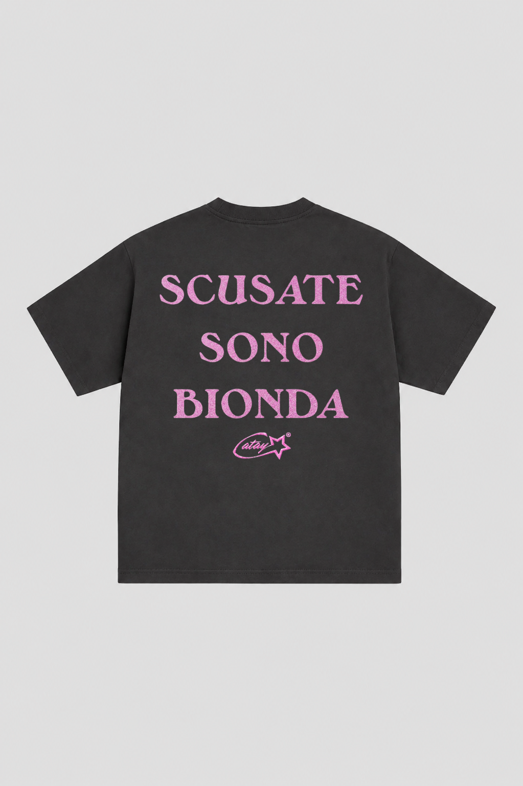 T-shirt "scusate sono bionda" Black