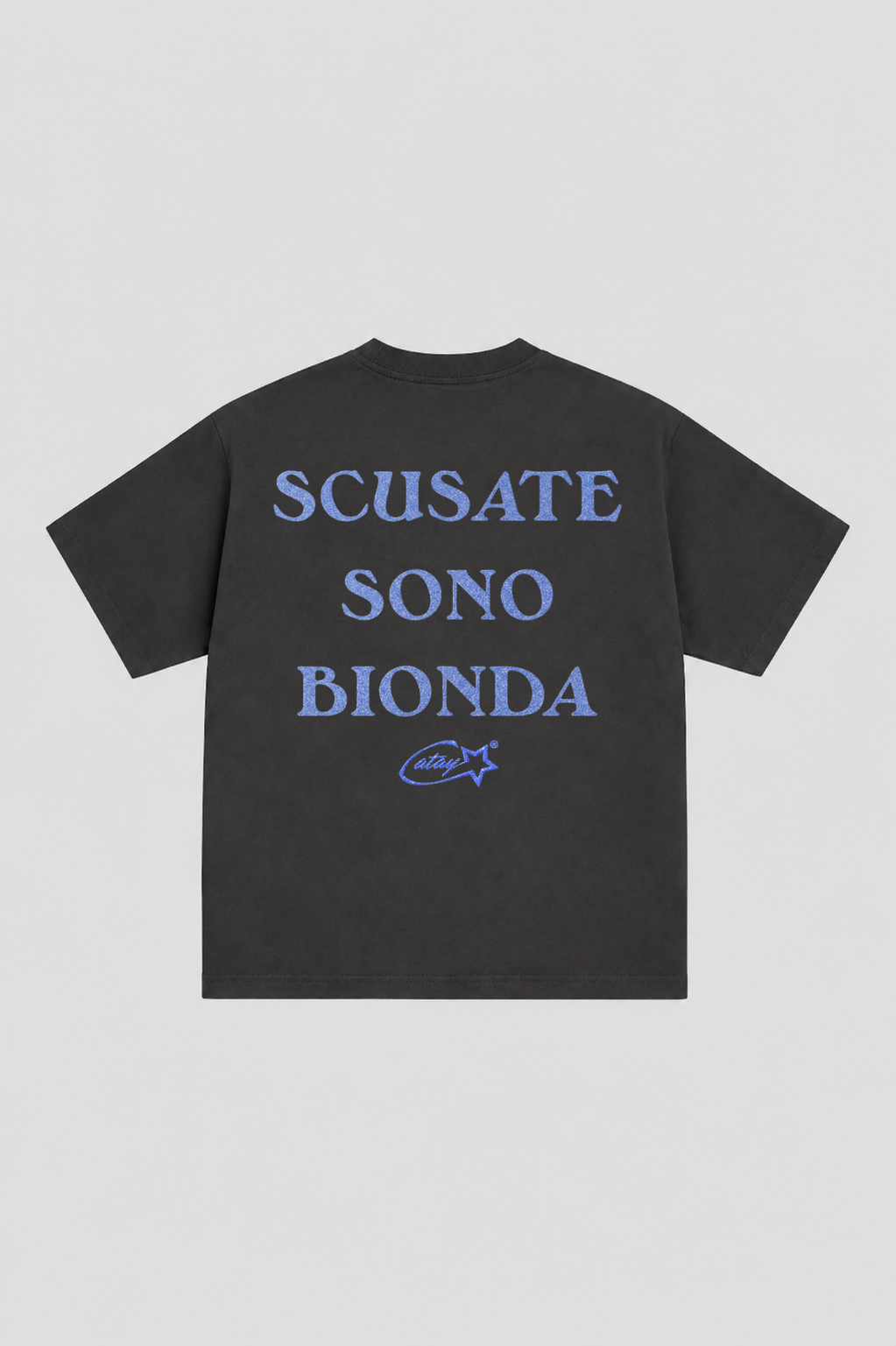 T-shirt "scusate sono bionda" Black