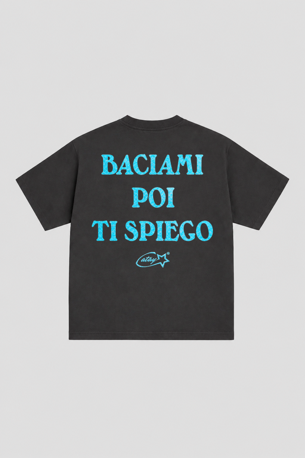 T-shirt "baciami poi ti spiego" Black