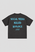 T-shirt "social media killed romance" Black