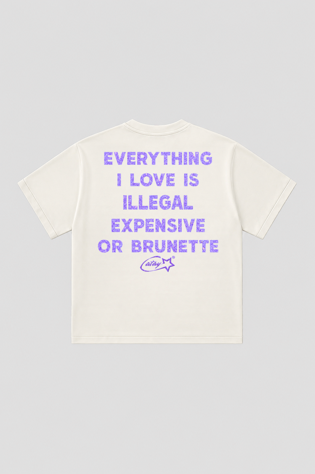 T-shirt Boxy fit  "everything i love is expensive or brunette"