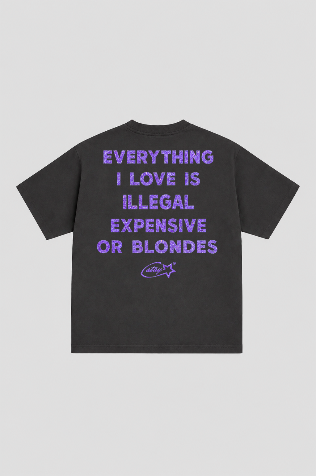 T-shirt "everything i love is illegal expensive or blondes" Black