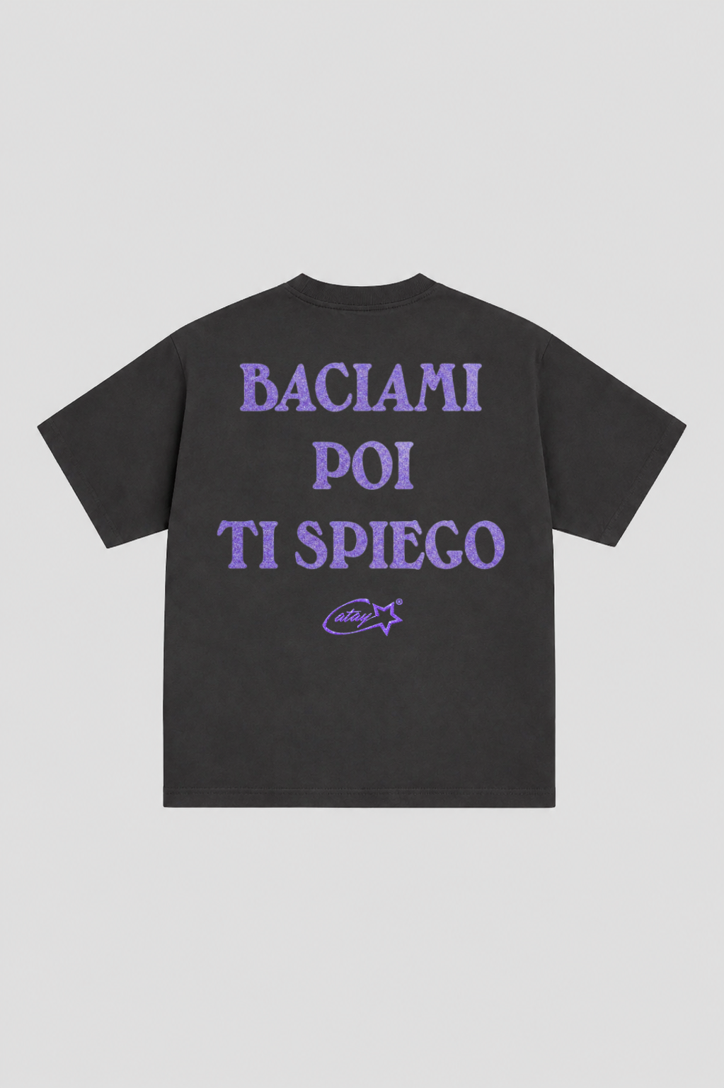 T-shirt "baciami poi ti spiego" Black