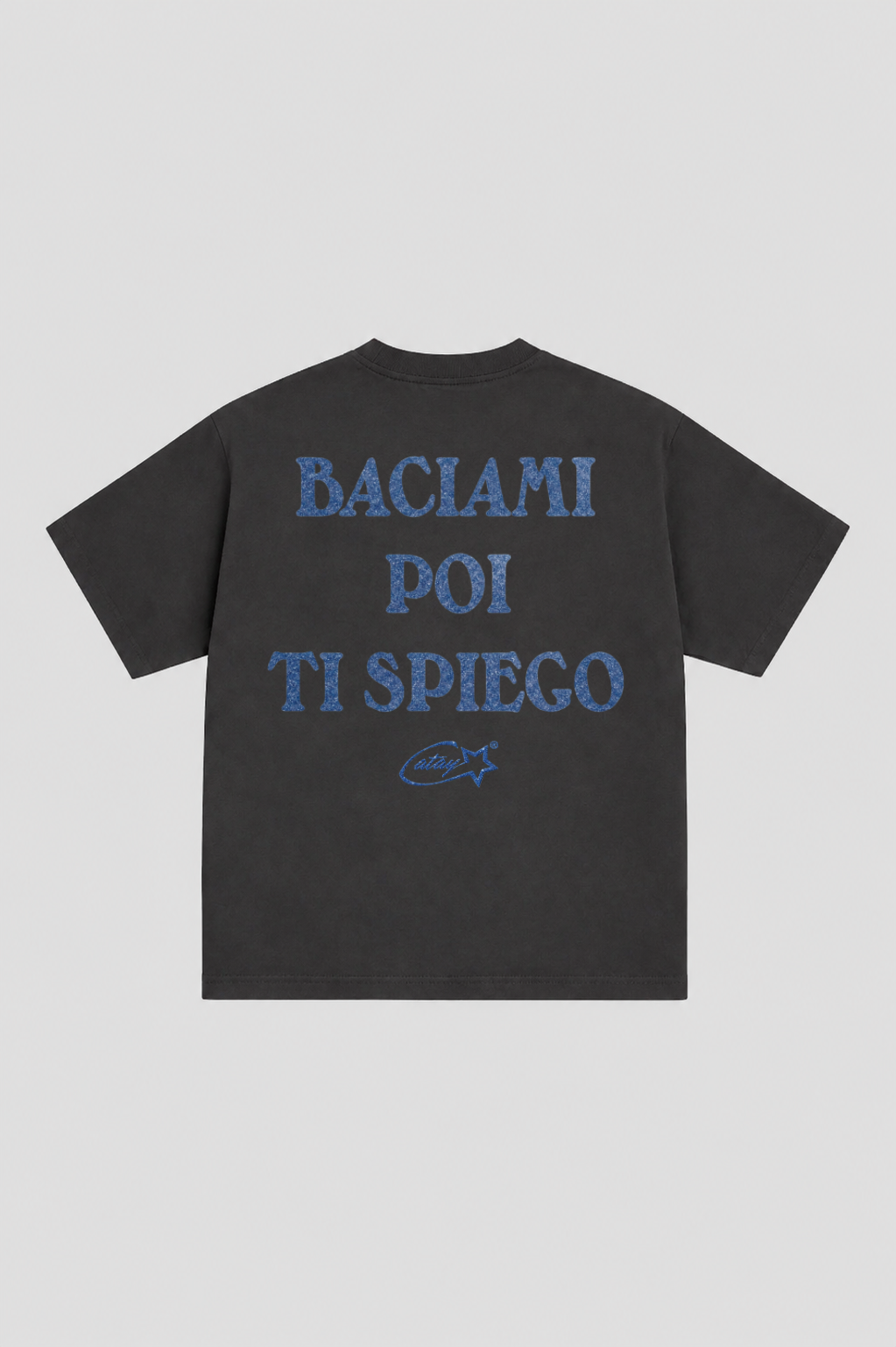 T-shirt "baciami poi ti spiego" Black